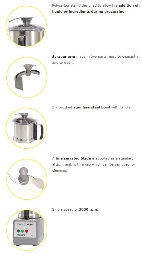 ROBOT COUPE Blixer 3.7L BLIXER3 4 ROBOT COUPE Blixer 3.7L BLIXER3 - Image 2