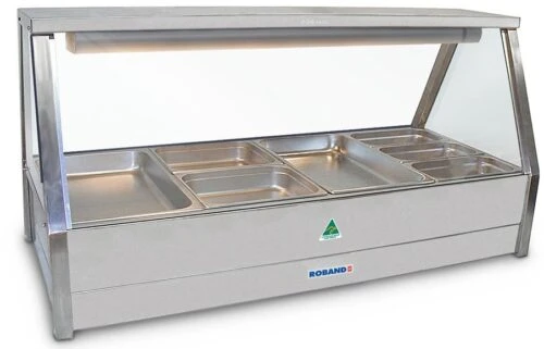 ROBAND Hot Food Display Double Row Straight Glass 4 Bay 1355mm E24 3 ROBAND Hot Food Display Double Row Straight Glass 4 Bay 1355mm E24