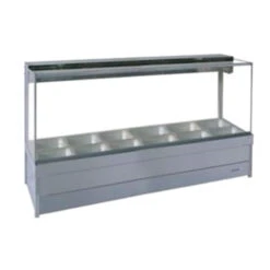 ROBAND Hot Food Display Bar Square Glass – 6 Bays 2005mm S26