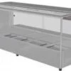 WOODSON Hot Food Display Square Glass 5 Bay 1680mm W.HFSQ25 -Furnabrew kitchen store TSWHFSQ25
